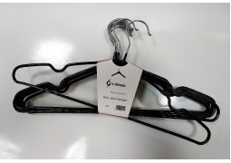 Вішалки-плечики силіконові 400х3мм (чорні / упаковка 10 шт.)